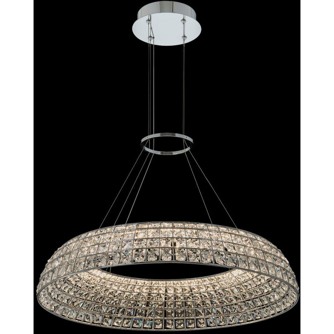 Allegri Crystal Nuvole 28 Inch LED Pendant in Chrome 037556-010-FR001