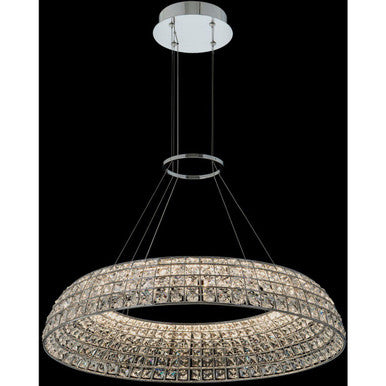 Allegri Crystal Nuvole 28 Inch LED Pendant in Chrome 037556-010-FR001