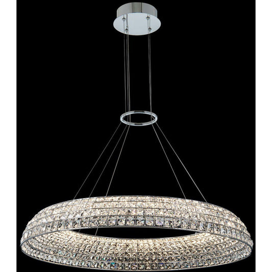 Allegri Crystal Nuvole 36 Inch LED Pendant in Chrome 037557-010-FR001