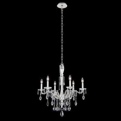 Allegri Crystal Venere 6 Light Chandelier in Pewter 039071-061-FR001