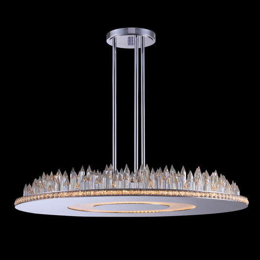 Allegri Crystal Orizzonte 36 Inch LED Round Pendant in Polished Chrome 039156-010-FR001