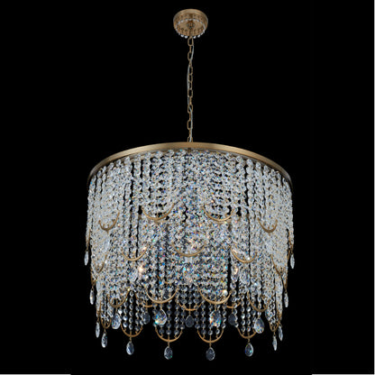 Allegri Crystal Vezzo 30 Inch Pendant in Winter Brass 039656-044-FR001