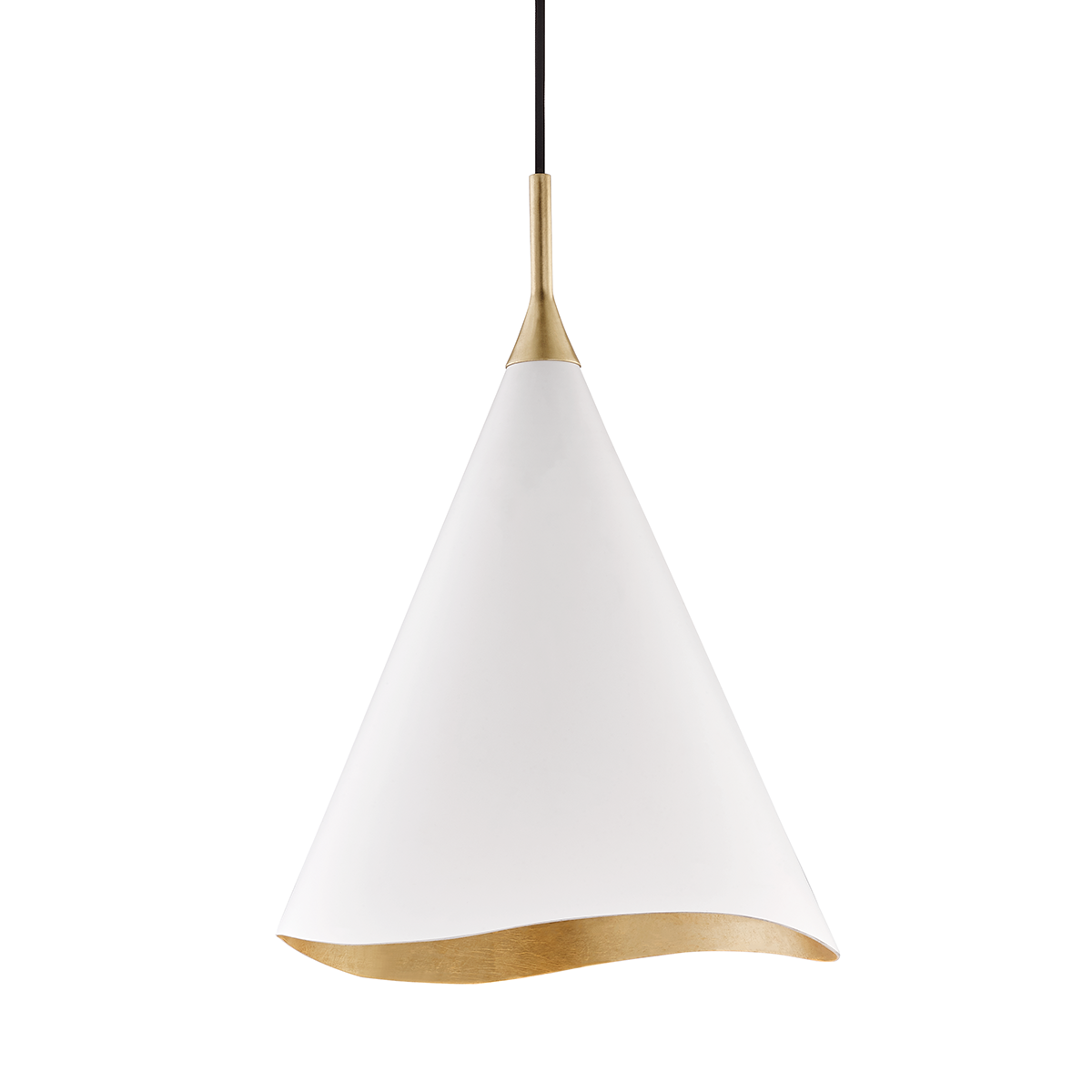 Hudson Valley Lighting Martini Pendant in Gold Leaf/soft Off White Combo 9613-GL/WHT