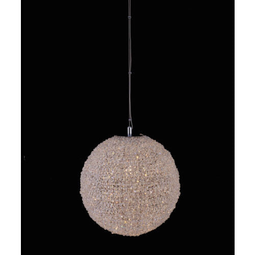 Allegri Crystal Lina 18 Inch LED Orb Pendant in Polished Chrome 040057-010-FR001