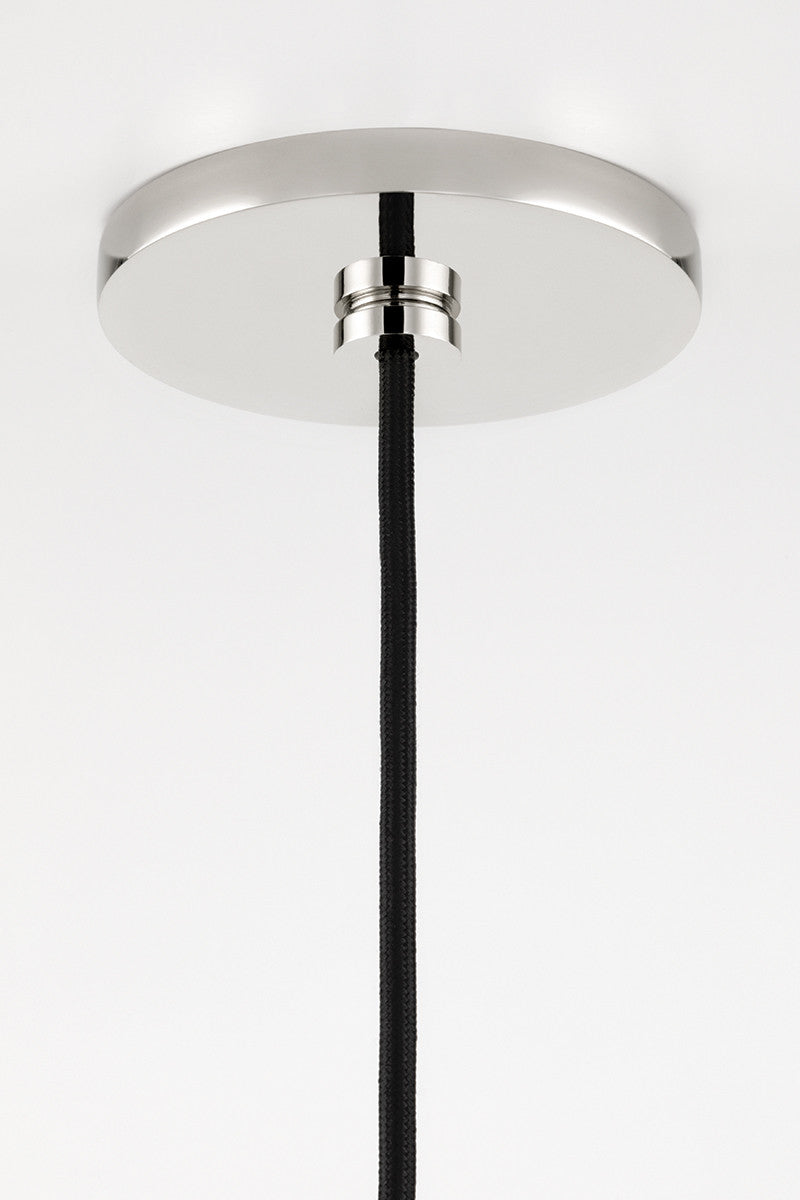 Mitzi 1 Light Pendant in Polished Nickel/Black H421701L-PN/BK