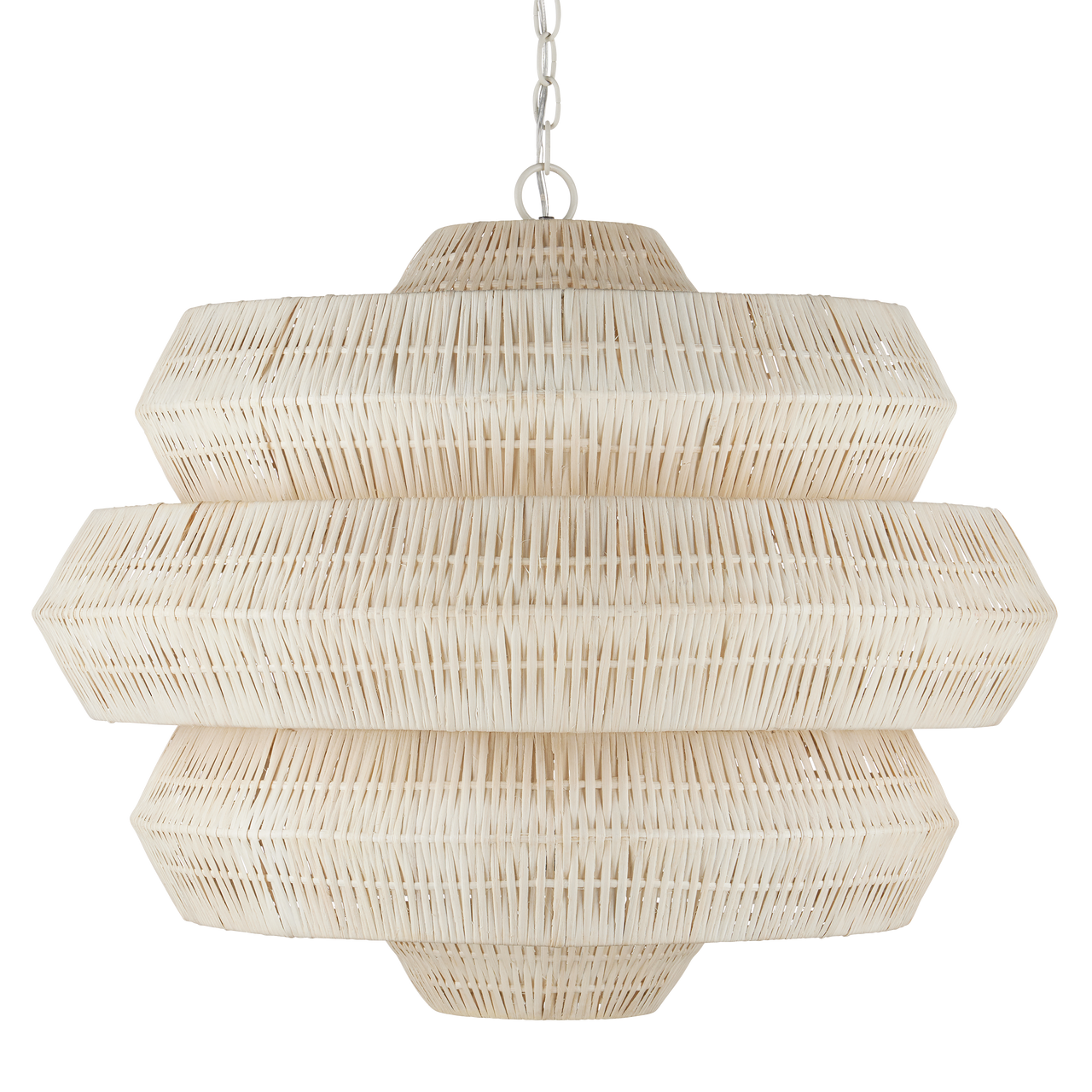 Currey & Co. Antibes Medium White Chandelier 9000-1134