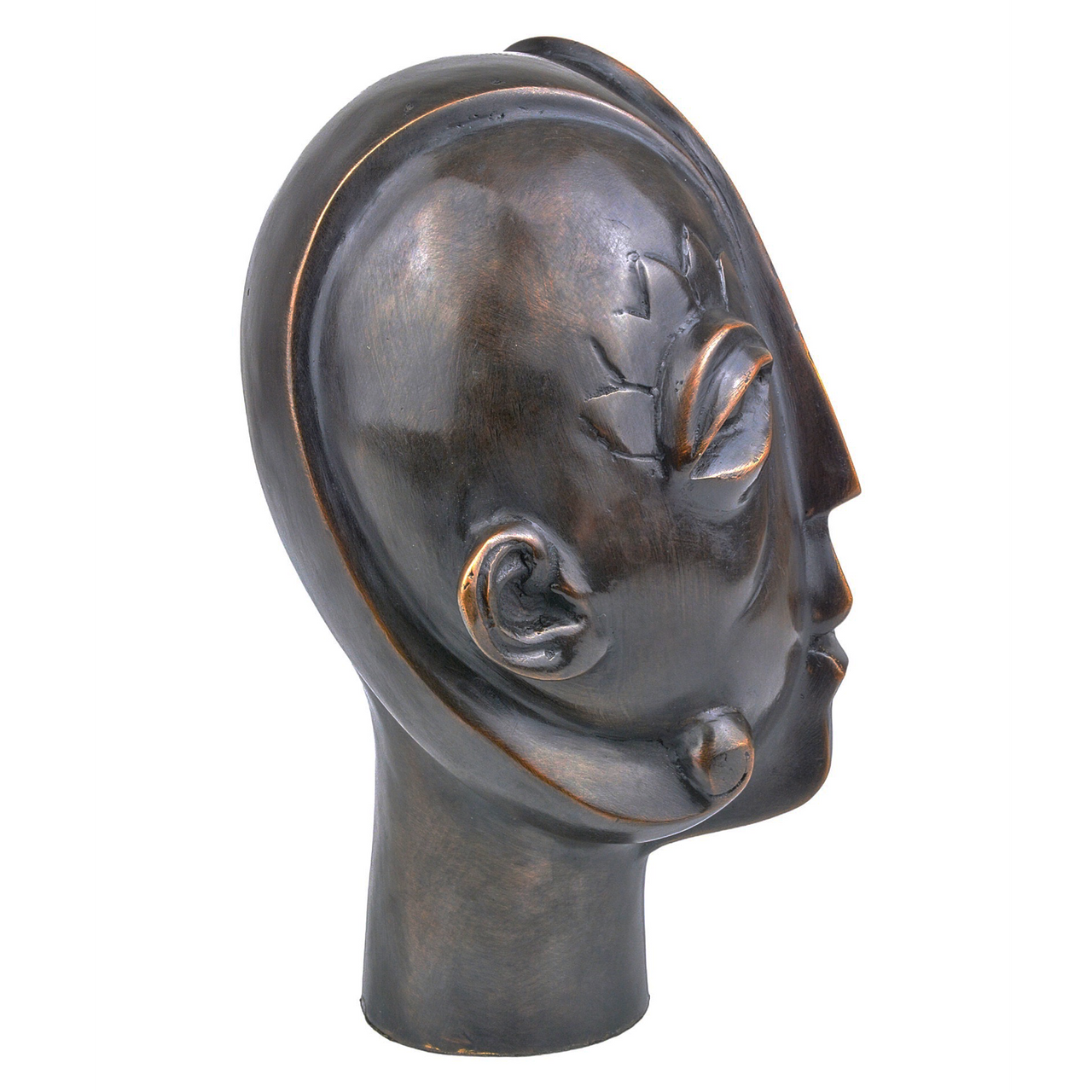 Currey & Co. Cubist Head Bronze 1200-0720