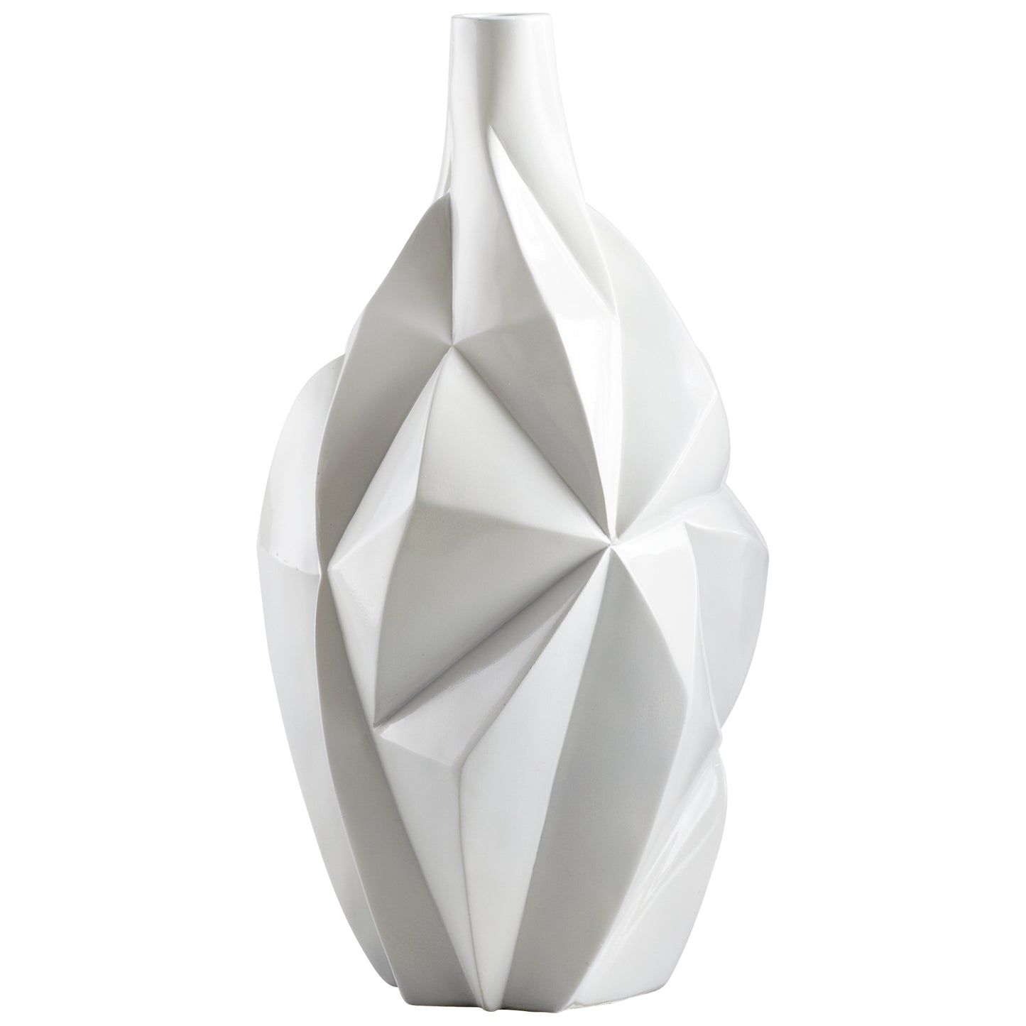 Cyan Design Glacier Vase in Gloss White Glaze - Medium 05000