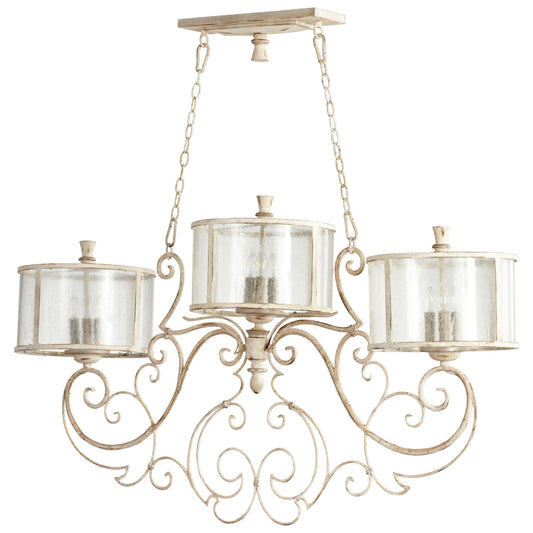 Cyan Design Florine Island 9-Light in Persian White And Mystic Silver 05782