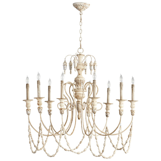 Cyan Design Florine Chandelier 9-Light in Persian White And Mystic Silver 05784