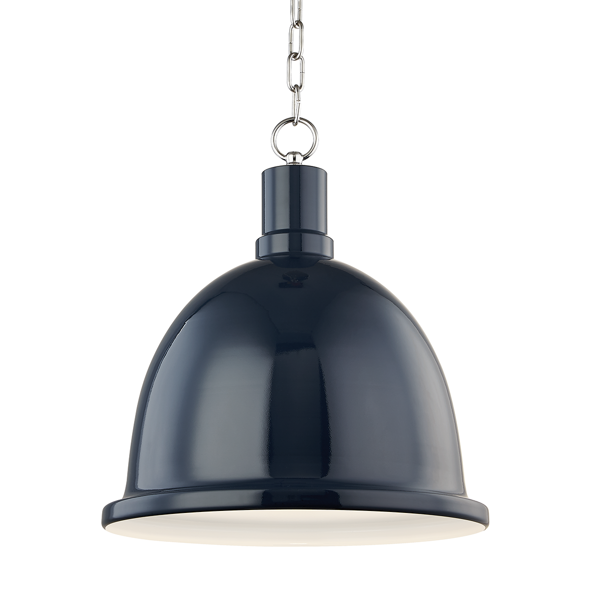 Mitzi 1 Light Pendant in Polished Nickel/Navy H238701L-PN/NVY