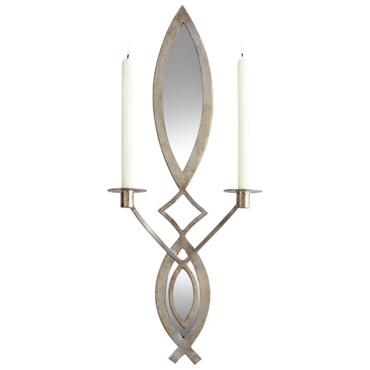 Cyan Design Exclamation Wall Candle Holder in Mystic Silver 06030