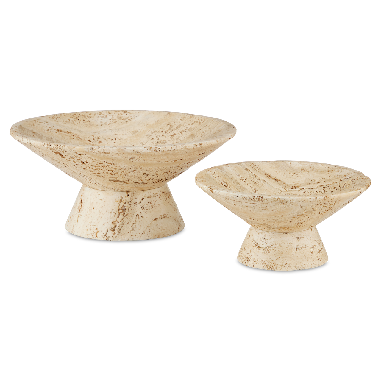 Currey & Co. Lubo Travertine Small Bowl 1200-0812