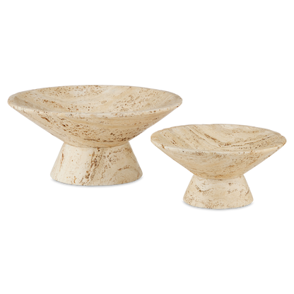 Currey & Co. Lubo Travertine Small Bowl 1200-0812