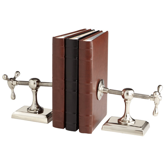 Cyan Design Hot & Cold Bookends in Nickel 07034