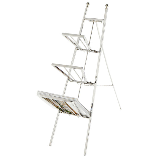 Cyan Design Easel Magazine Rack in Polished Nickel 08976