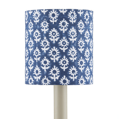 Currey & Co. Block Print Drum Chandelier Shade - Navy 0900-0004