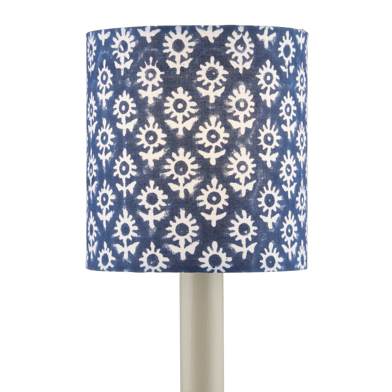 Currey & Co. Block Print Drum Chandelier Shade - Navy 0900-0004