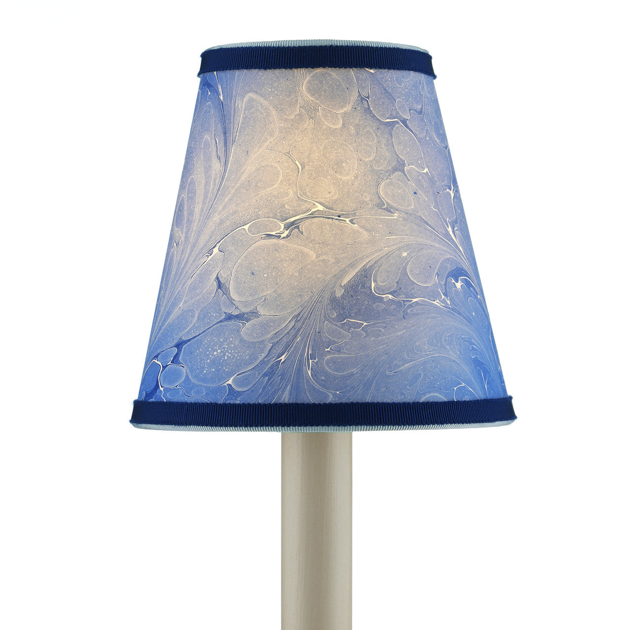 Currey & Co. Marble Paper Tapered Chandelier Shade - Blue 0900-0013