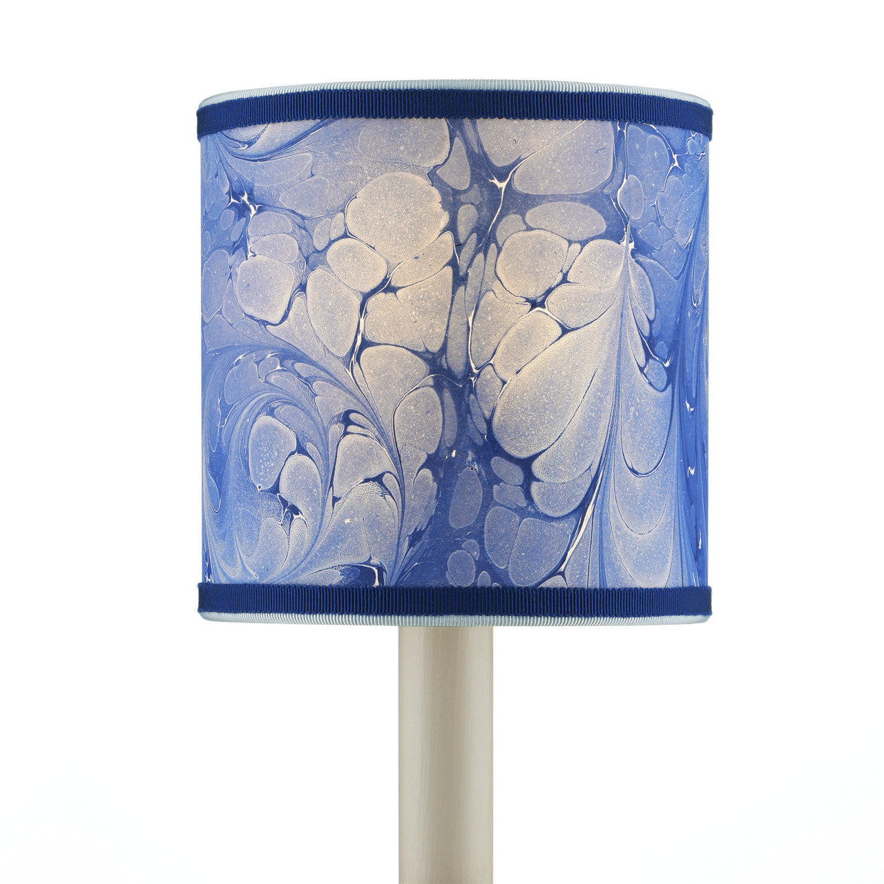 Currey & Co. Marble Paper Drum Chandelier Shade - Blue 0900-0014