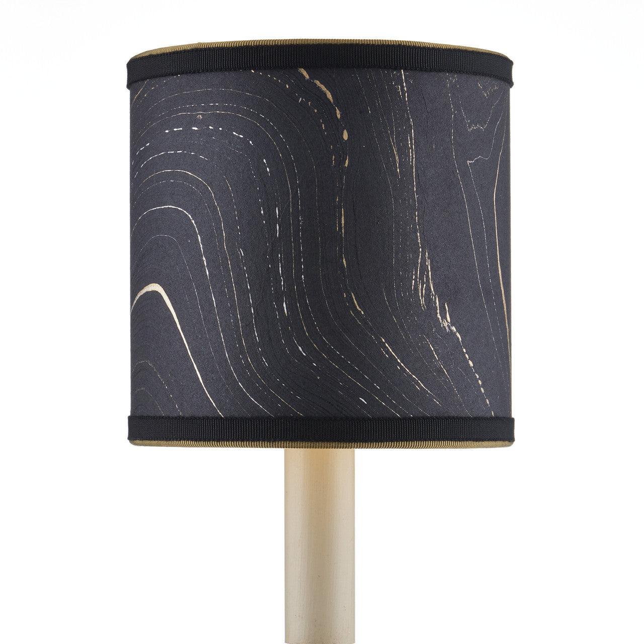 Currey & Co. Marble Paper Drum Chandelier Shade - Black/Gold/Silver 0900-0020