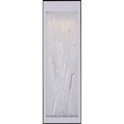 Allegri Crystal Arpione 36 Inch LED Outdoor Wall Sconce in Matte White 090022-064-FR001