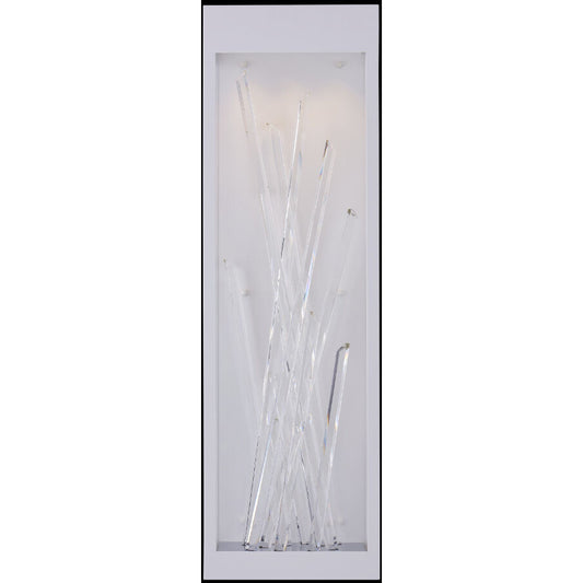 Allegri Crystal Arpione 36 Inch LED Outdoor Wall Sconce in Matte White 090022-064-FR001