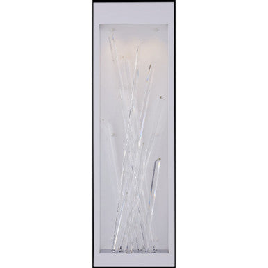 Allegri Crystal Arpione 36 Inch LED Outdoor Wall Sconce in Matte White 090022-064-FR001