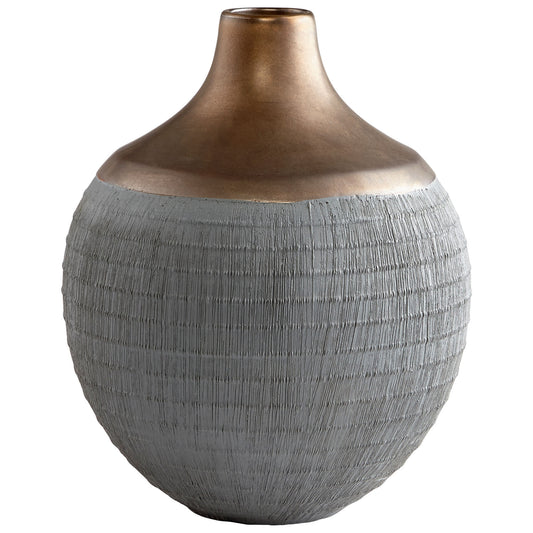 Cyan Design Osiris Vase in Charcoal Grey And Bronze - Small 09004