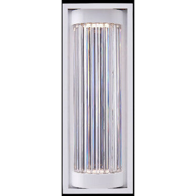 Allegri Crystal Cilindro 28 Inch LED Outdoor Wall Sconce in Matte White 090121-064-FR001