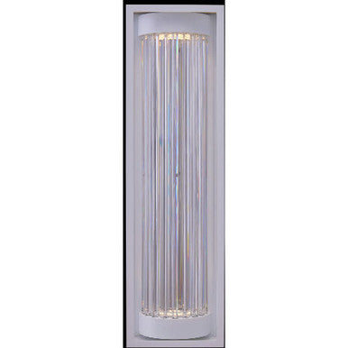 Allegri Crystal Cilindro 36 Inch LED Outdoor Wall Sconce in Matte White 090122-064-FR001