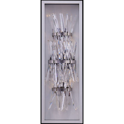 Allegri Crystal Glacier 32 Inch LED Outdoor Wall Sconce in Matte White 090222-064-FR001