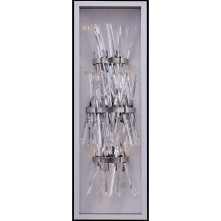 Allegri Crystal Glacier 32 Inch LED Outdoor Wall Sconce in Matte White 090222-064-FR001