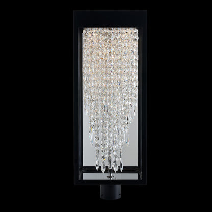 Allegri Crystal Tenuta Outdoor LED Post Mount in Matte Black 090301-052-FR001