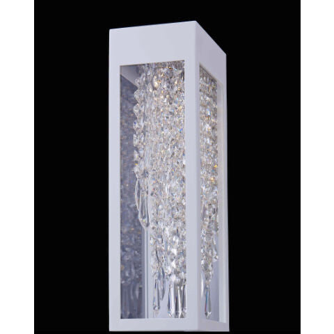 Allegri Crystal Tenuta 20 Inch LED Outdoor Wall Sconce in Matte White 090321-064-FR001