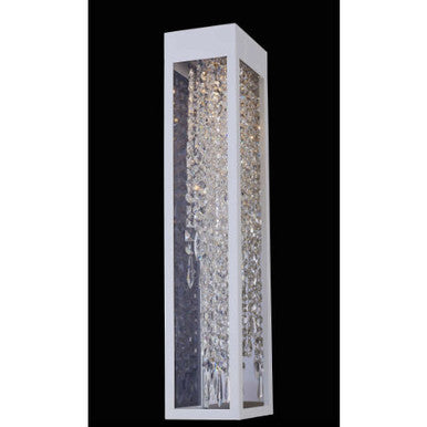 Allegri Crystal Tenuta 30 Inch LED Outdoor Wall Sconce in Matte White 090322-064-FR001