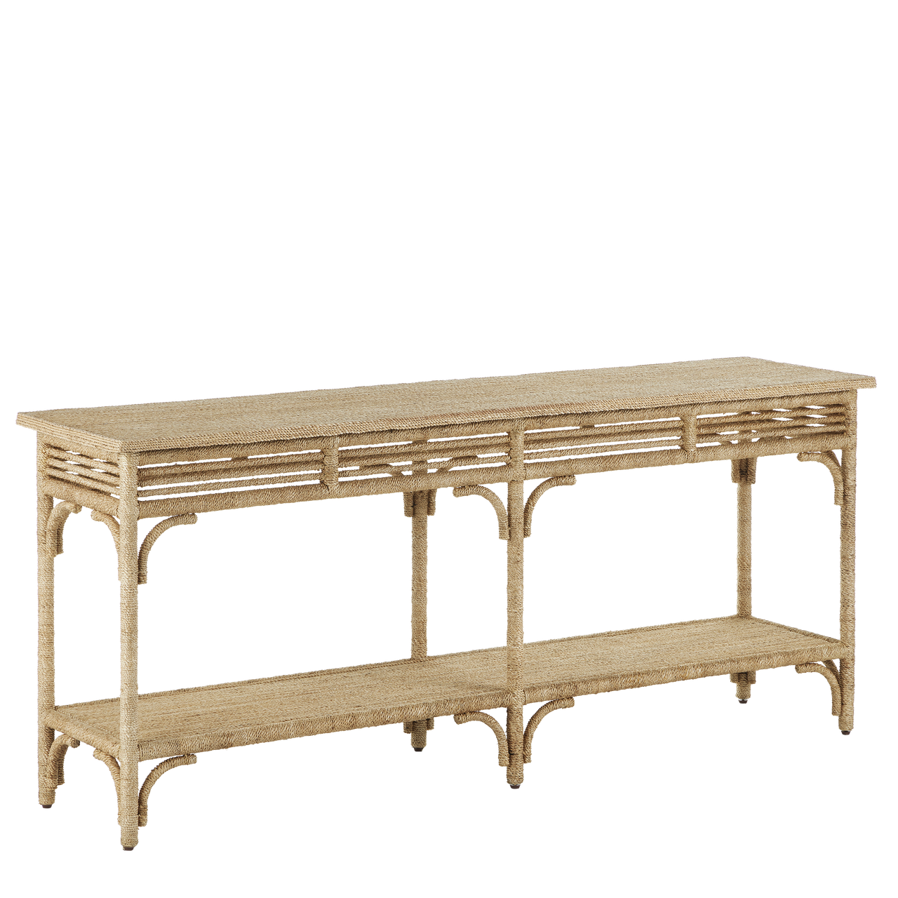 Currey & Co. 72" Olisa Large Rope Console Table 3000-0246