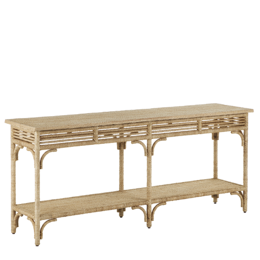 Currey & Co. 72" Olisa Large Rope Console Table 3000-0246