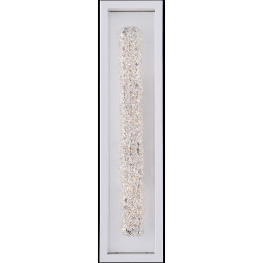 Allegri Crystal Lina 27 Inch LED Outdoor Wall Sconce in Matte White 095521-064-FR001