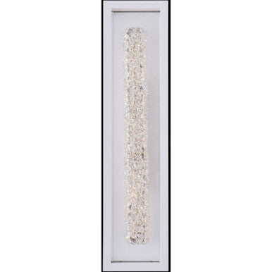 Allegri Crystal Lina 27 Inch LED Outdoor Wall Sconce in Matte White 095521-064-FR001