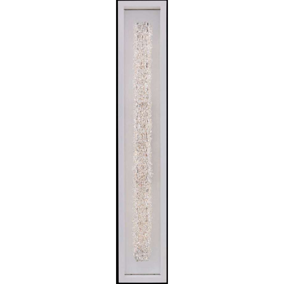 Allegri Crystal Lina 38 Inch LED Outdoor Wall Sconce in Matte White 095522-064-FR001