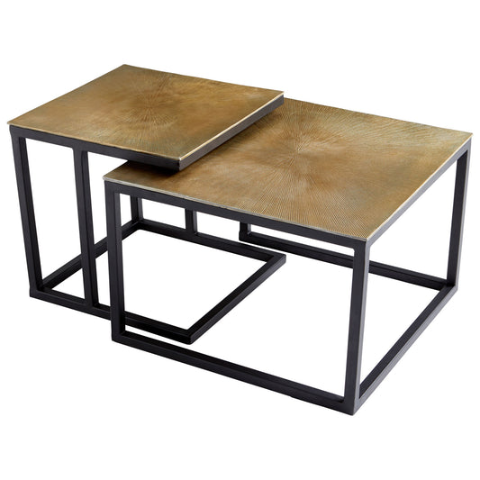 Cyan Design Arca Nesting Tables in Black And Brass 09712