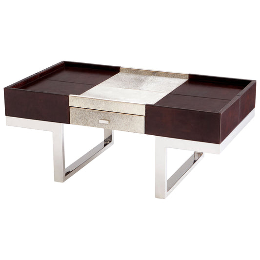 Cyan Design Curtis Coffee Table in Stainless Steel And Brown 09754