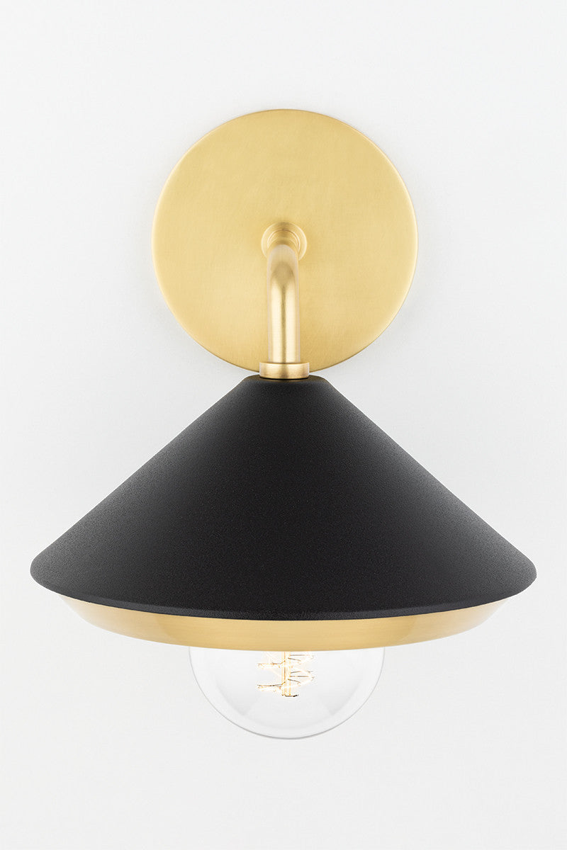 Mitzi 1 Light Wall Sconce in Aged Brass/Black H139101-AGB/BK