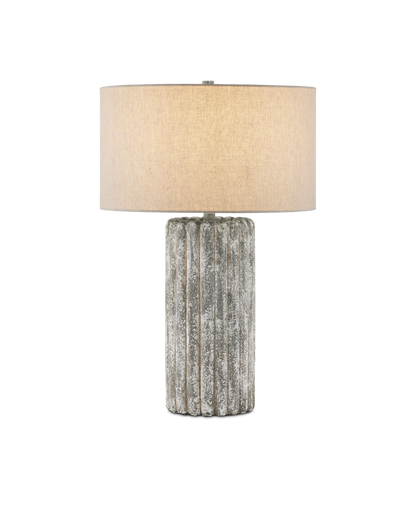 Currey & Co Boudoirs Table Lamp in Dark Gray/Off-White 6000-0924