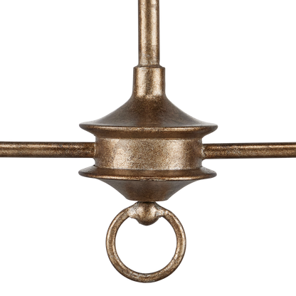 Currey & Co. Nottaway Bronze Linear Chandelier 9000-1128