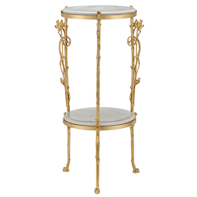 Currey & Co. Fiore Marble Accent Table 4000-0178