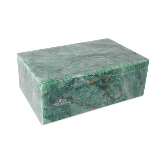 Currey & Co. 7" Green Aventurine Box 1200-0777