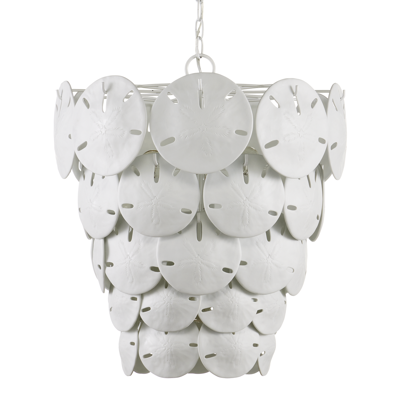 Currey & Co. Tulum White Chandelier 9000-1113