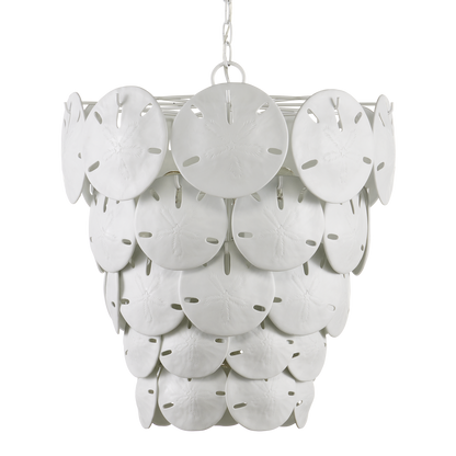 Currey & Co. Tulum White Chandelier 9000-1113